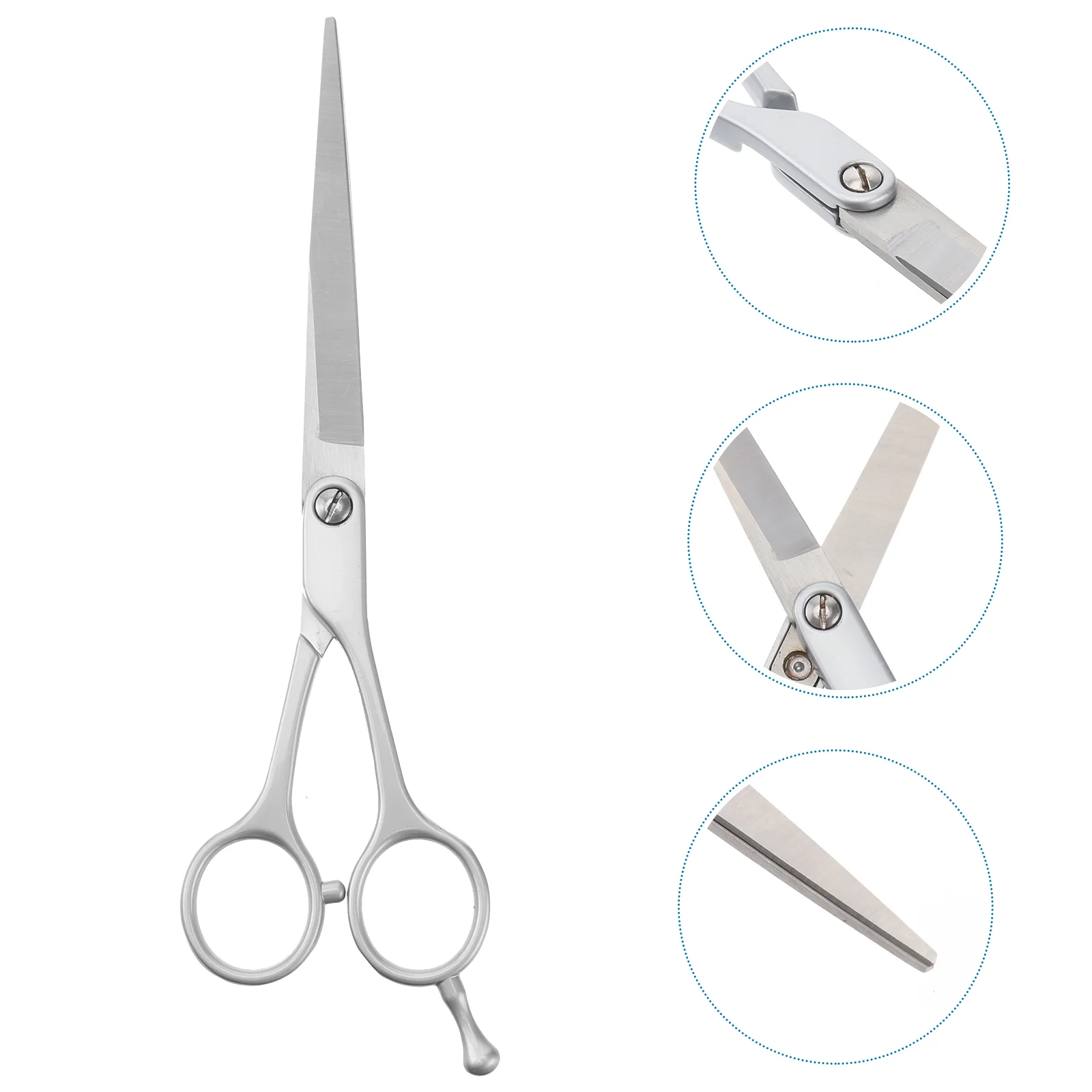 Ножницы для стрижки волос из нержавеющей стали для салона и домашнего использования (серебристые)
Ножницы для стрижки волос из нержавеющей стали для салона и домашнего использования (серебристые)