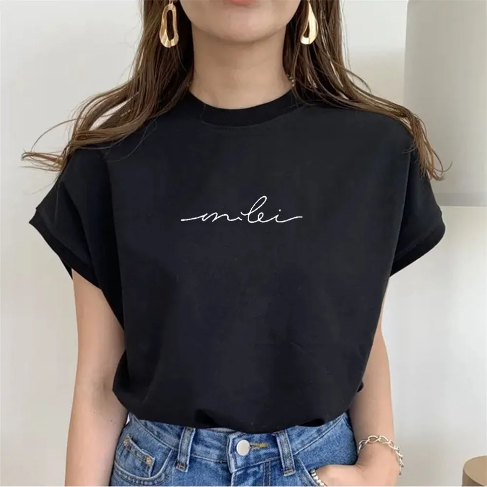 Женская футболка с круглым вырезом, с принтом 
Женская футболка с круглым вырезом, с принтом