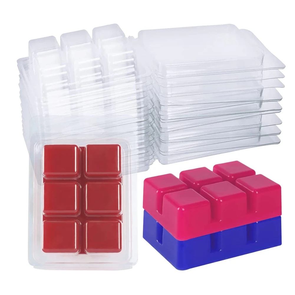 100 Packs Wax Melt Clamshells Molds, Clear Empty Plastic Square Tray for Wax Tarts Candles
100 Packs Wax Melt Clamshells Molds, Clear Empty Plastic Square Tray for Wax Tarts Candles