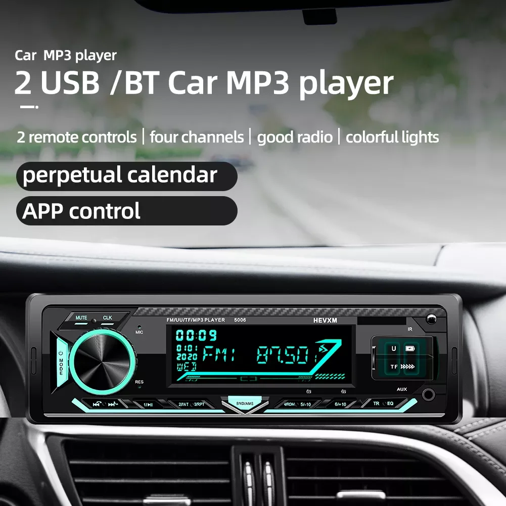 Radio Stereo FM Bluetooth MP3 Audio Player Handfree-Call With Steering Wheel Remote Control AUX Input Dual USB
Radio Stereo FM Bluetooth MP3 Audio Player Handfree-Call With Steering Wheel Remote Control AUX Input Dual USB