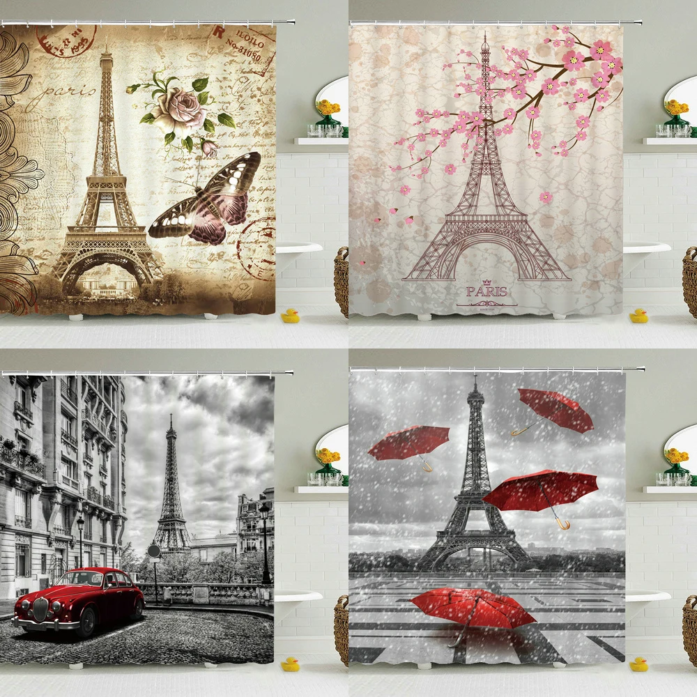 Eiffel Tower Paris Landscape Shower Curtains Bathroom Waterproof Bath Curtain Polyester Fabric Bathtub Bath Curtain 180*180cm
Eiffel Tower Paris Landscape Shower Curtains Bathroom Waterproof Bath Curtain Polyester Fabric Bathtub Bath Curtain 180*180cm