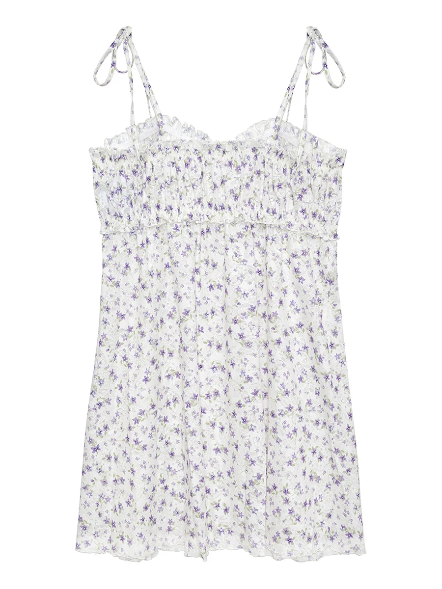 Women Slip Dress Spaghetti Straps Backless Tie-up Floral Mini Dress Summer Dress
Women Slip Dress Spaghetti Straps Backless Tie-up Floral Mini Dress Summer Dress