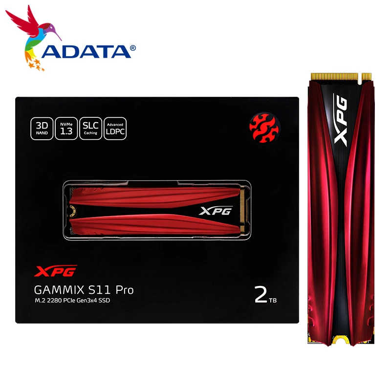 SSD-Накопитель ADATA XPG GAMMIX S11 Pro 1 ТБ Флэш-Накопитель PCIe Gen3x4 M.2 2280 Твердотельный