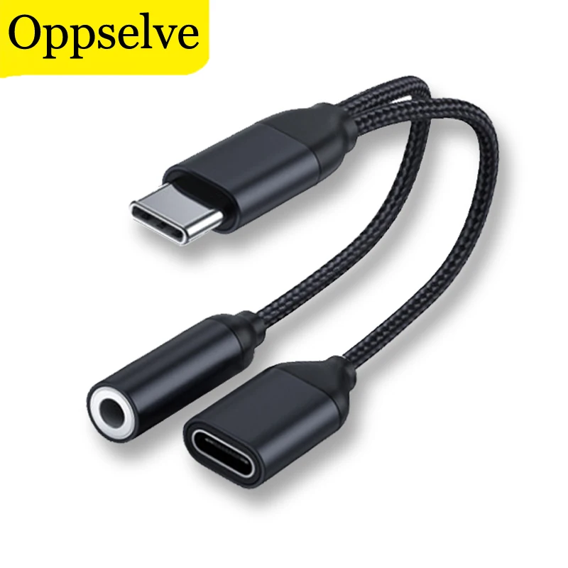 Oppselve 2 in1 USB Type C Headphones Adapter Charging Cable Splitter For Huawei Xiaomi Samsung 3.5mm Audio Female To USBC Male
Oppselve 2 in1 USB Type C Headphones Adapter Charging Cable Splitter For Huawei Xiaomi Samsung 3.5mm Audio Female To USBC Male