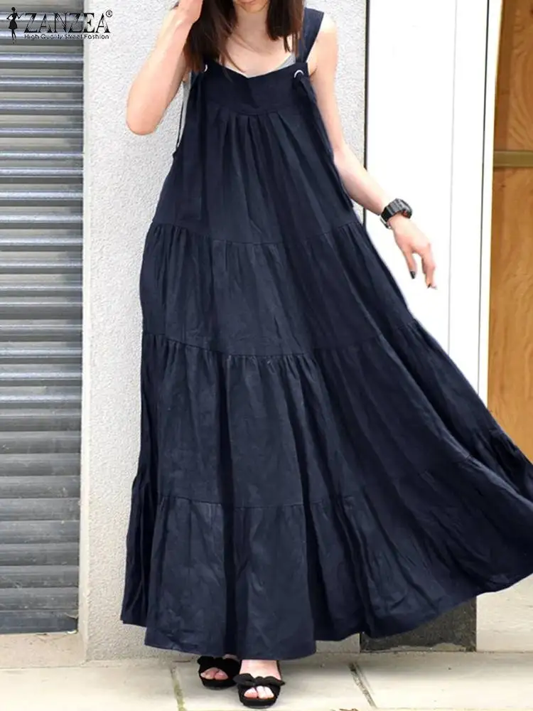 Платье женское оверсайз, праздничный элегантный сарафан ZANZEA с оборками, повседневное свободное ТРАПЕЦИЕВИДНОЕ, на лето
Платье женское оверсайз, праздничный элегантный сарафан ZANZEA с оборками, повседневное свободное ТРАПЕЦИЕВИДНОЕ, на лето