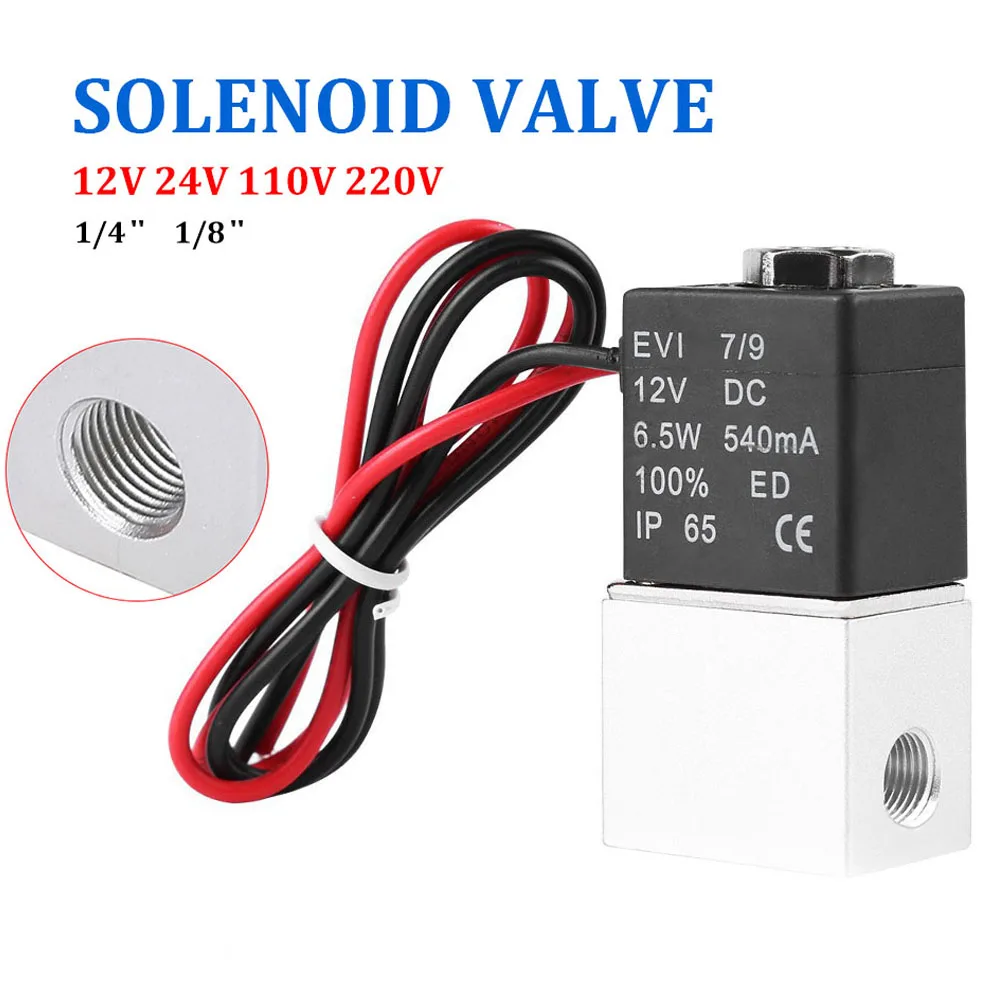 Compressor Valve 1/4" 1/8" Normally Closed Pneumatic Aluminum Solenoid Valves 12V 24V Voltage For Air Water Oil
Compressor Valve 1/4" 1/8" Normally Closed Pneumatic Aluminum Solenoid Valves 12V 24V Voltage For Air Water Oil