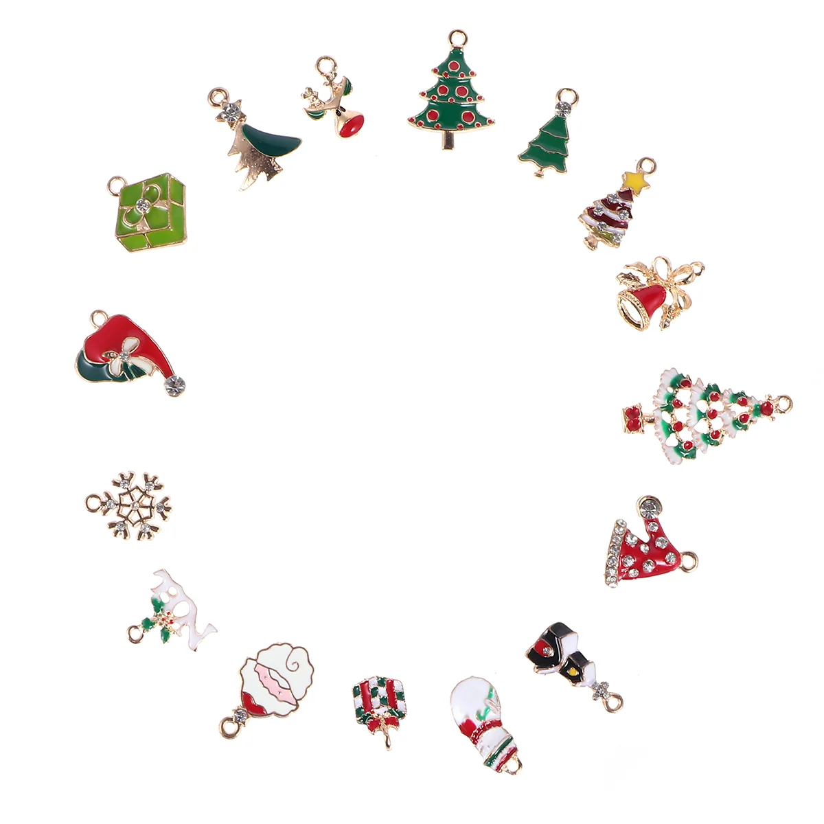 

Рождественские украшения «сделай сам», ожерелье, кулон, изготовление ювелирных изделий, подвески, брелок из сплава
