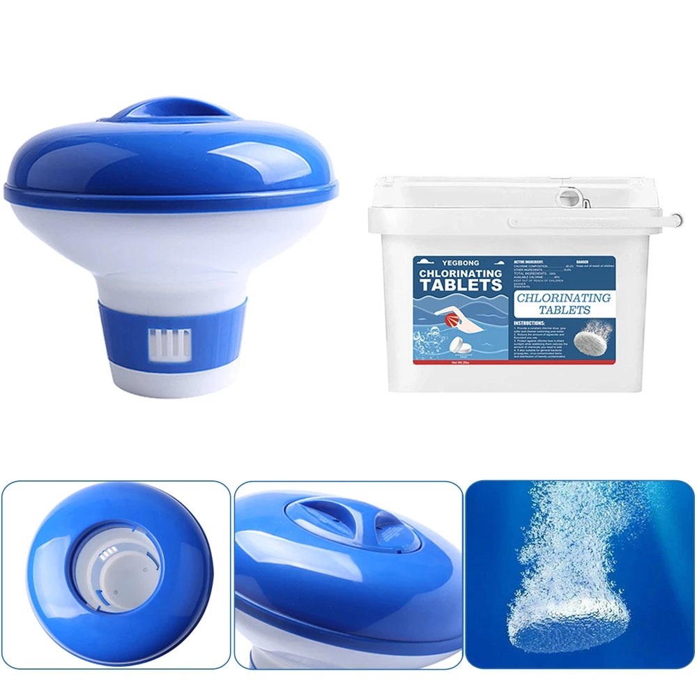 42PCS Solid Cleaner Effervescent Tablets & Floating Chlorine Dispenser For Swimming Pool Hot Tub Cleaning Pool Chlorine Tablets
42PCS Solid Cleaner Effervescent Tablets & Floating Chlorine Dispenser For Swimming Pool Hot Tub Cleaning Pool Chlorine Tablets