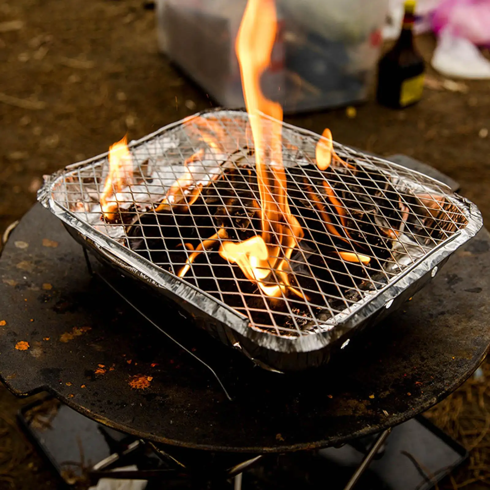 W/ Charcoal Disposable Foil Box Non Stick Cookware Durable Sturdy Camping Fire Pit Charcoal Stove for Barbecue Tools Backpacking
W/ Charcoal Disposable Foil Box Non Stick Cookware Durable Sturdy Camping Fire Pit Charcoal Stove for Barbecue Tools Backpacking