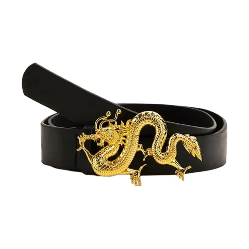 28TF Locomotive Women Belts with Gold Color Dragon Buckle Ladies All-match Waistband
28TF Locomotive Women Belts with Gold Color Dragon Buckle Ladies All-match Waistband