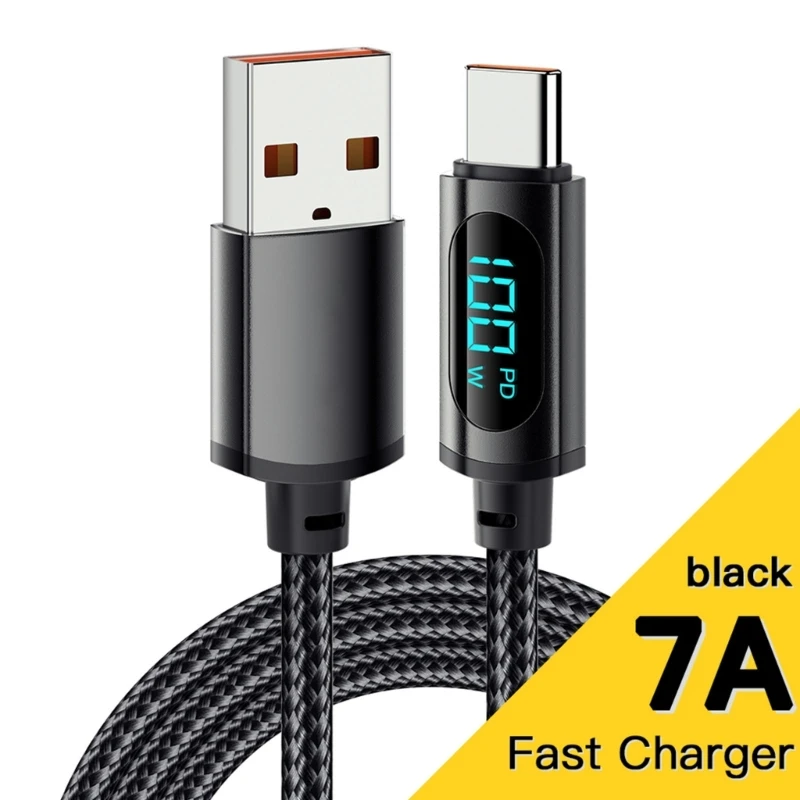 7A USB Type C Cable LED Display PD 100W USB to Type C Cable Fast Charging Data Cord Wire For Laptop Mobile Phone Type-C Cable
7A USB Type C Cable LED Display PD 100W USB to Type C Cable Fast Charging Data Cord Wire For Laptop Mobile Phone Type-C Cable