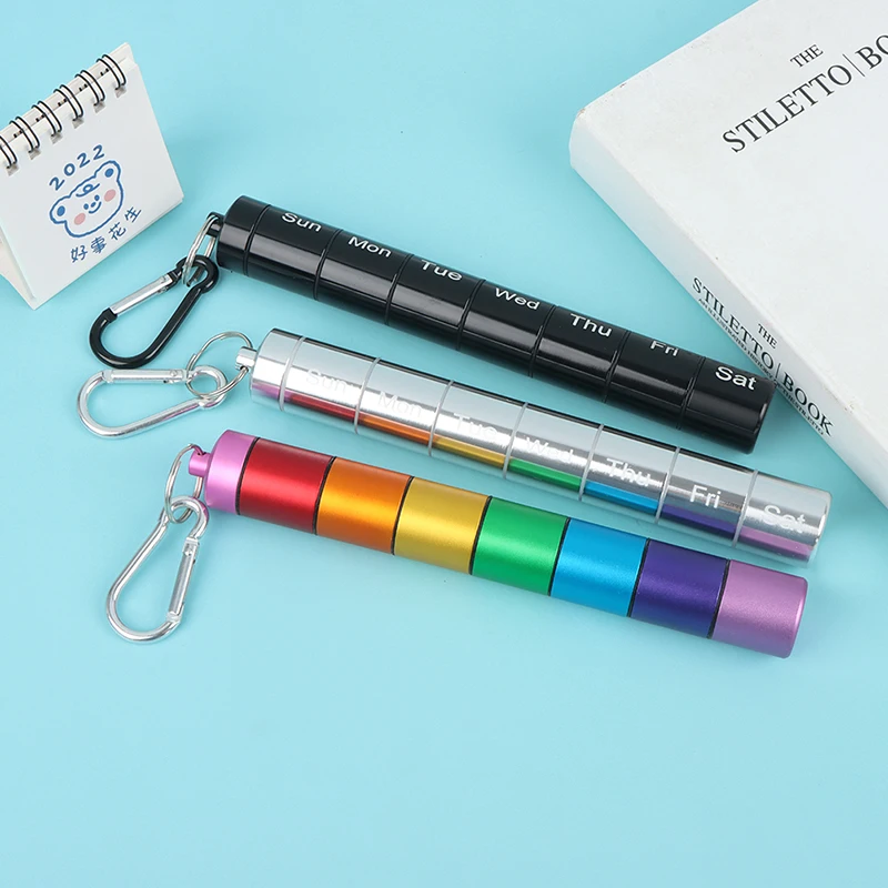 Portable Metal Week Pill Box 7 Days Detachable Sealed Pill Case With Keychain Waterproof Medicine Storage Bottle Outdoor
Portable Metal Week Pill Box 7 Days Detachable Sealed Pill Case With Keychain Waterproof Medicine Storage Bottle Outdoor