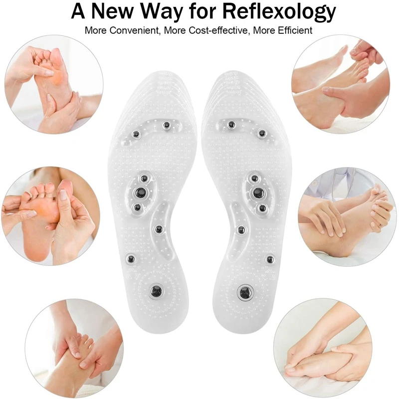 

Magnetic Insoles for Shoes Feet Massage Silicone Pads Foot Acupressure Therapy Slimming Weight Loss Men Pain Relief Shoe Inserts