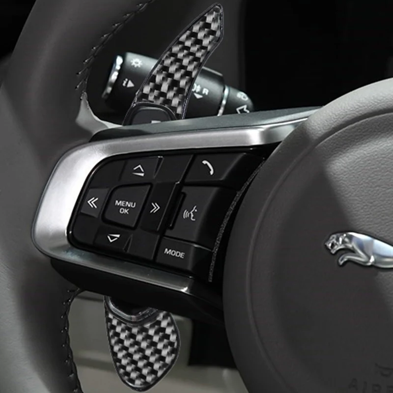 

Весло переключения передач из углеродного волокна DSG для Jaguar XF XE XJ F-PACE X760 X250 X260 X761 X351, аксессуар, переключатель рулевого колеса автомобиля