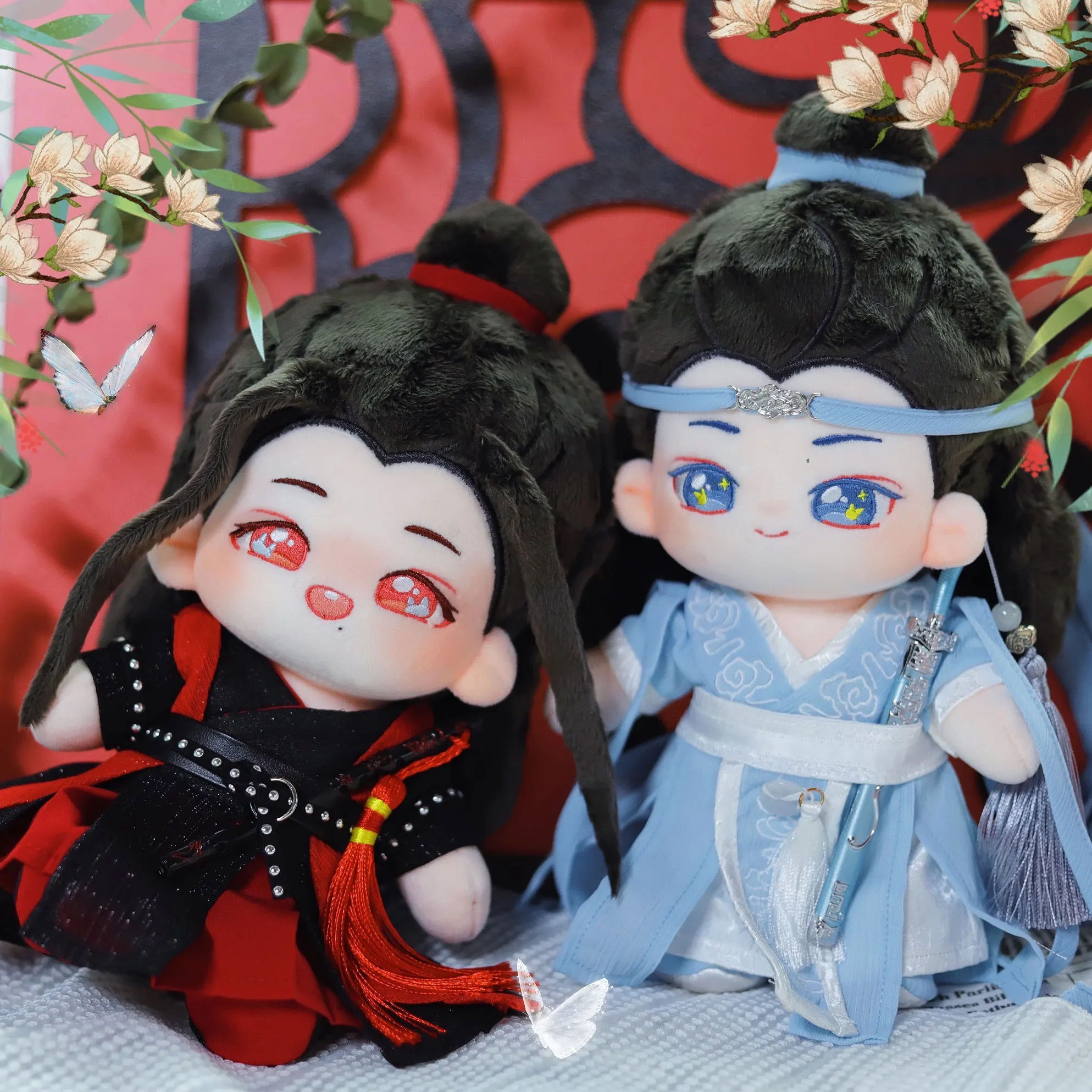 

Anime Mo Dao Zu Shi The Untamed Wei Wuxian Lan Wangji Yibo Xiao Zhan Cute 20cm Plush Doll Dress Up Clothes Ancient Costume Toys