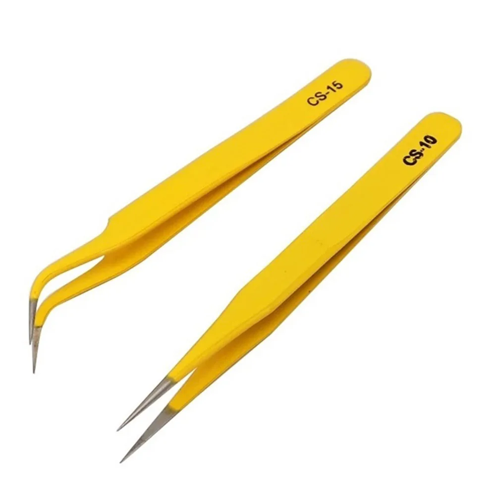 2pcs Stainless Steel Tweezers Antistatic Tweezers Precision Hand Tool For Integrated Circuit Phone Accessories Maintenance
2pcs Stainless Steel Tweezers Antistatic Tweezers Precision Hand Tool For Integrated Circuit Phone Accessories Maintenance