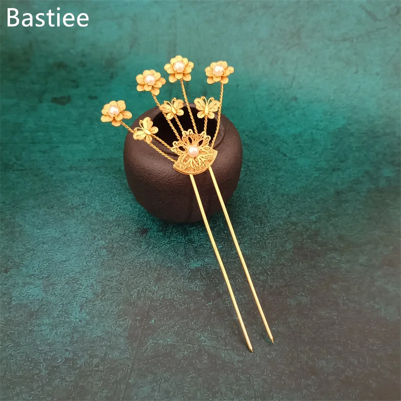 Bastiee S999 Sterling Silver Hairpins Traditional Classical Hanfu Hair Forks Miao Handmade Jewelry for Women Wedding Headwear
Bastiee S999 Sterling Silver Hairpins Traditional Classical Hanfu Hair Forks Miao Handmade Jewelry for Women Wedding Headwear