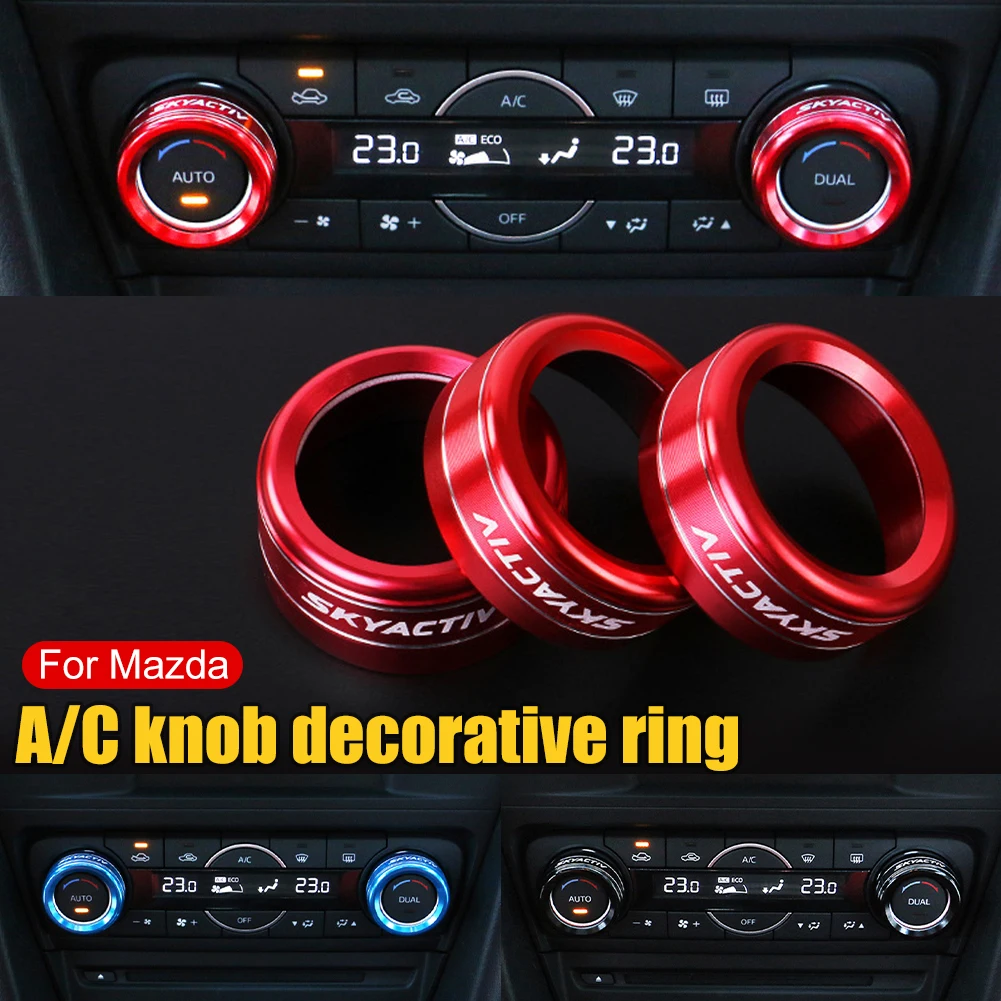 Car Air Conditioner Switch Knob Ring Cover for Mazda CX4 Artez 18 CX-5 Axela19 Aluminum Car Interior Decoration Multi-Media Trim
Car Air Conditioner Switch Knob Ring Cover for Mazda CX4 Artez 18 CX-5 Axela19 Aluminum Car Interior Decoration Multi-Media Trim