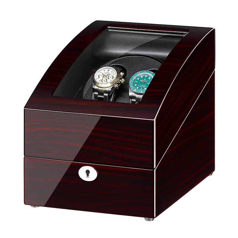 JQUEEN Ebony Baking Finish Automatic Double Watch Winder with 3 Storage Box Case Quiet Mabuchi Motor Support Battery With Key
JQUEEN Ebony Baking Finish Automatic Double Watch Winder with 3 Storage Box Case Quiet Mabuchi Motor Support Battery With Key