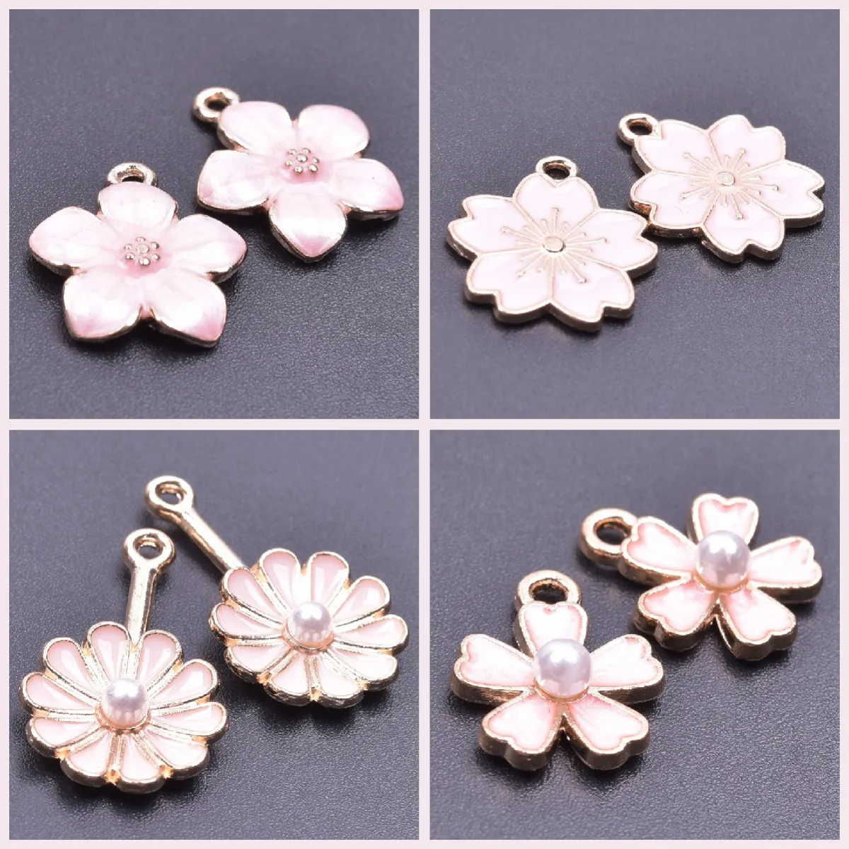 10pcs/Lot Enamel Pink Flower Charms Cherry Blossoms Daisy Drop Oil Charm for Jewelry Making Pendant DIY Bracelet Accessories New
10pcs/Lot Enamel Pink Flower Charms Cherry Blossoms Daisy Drop Oil Charm for Jewelry Making Pendant DIY Bracelet Accessories New