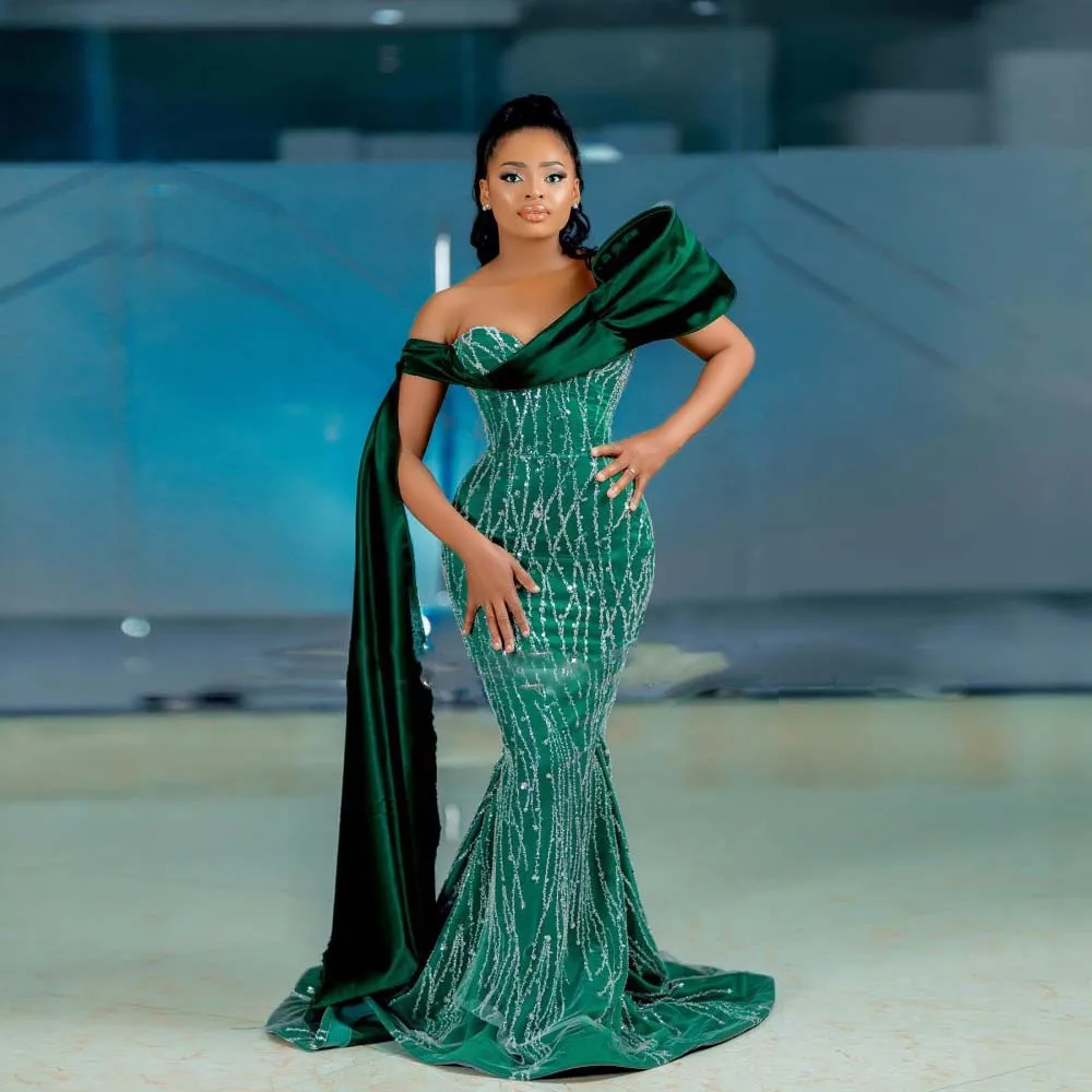 Luxury Evening Dresses Emerald Green Sweetheart Draped Long vestido de fiesta Floor Length Prom Party Gowns Beadings Overlay
Luxury Evening Dresses Emerald Green Sweetheart Draped Long vestido de fiesta Floor Length Prom Party Gowns Beadings Overlay