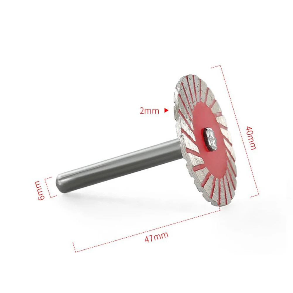 

1x 6mm Shank Circular Saw Blades Cutting Discs With Mandrel Rotary Diamond Turbo Disc For Wood Metal Stone Granite Marble Tools