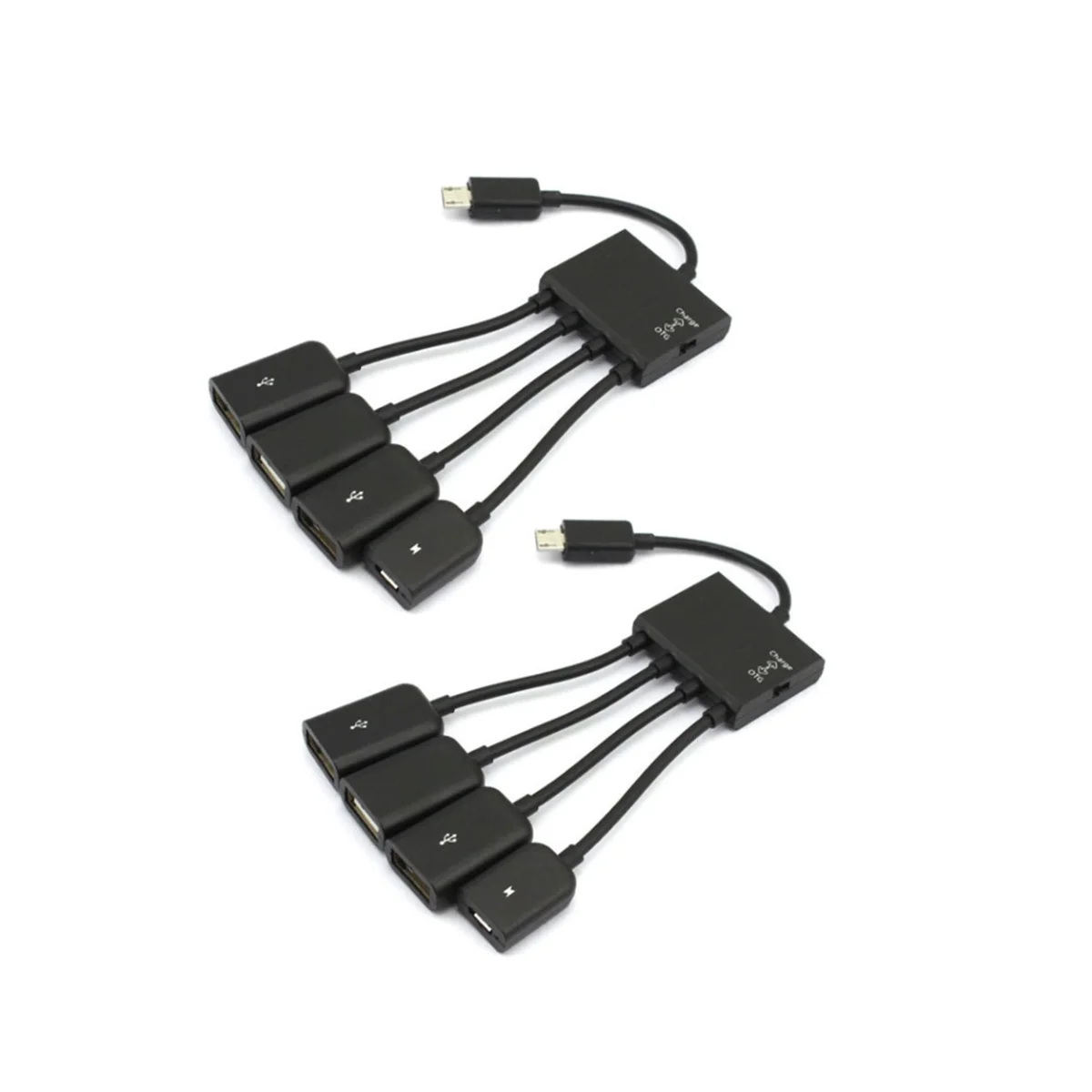 

2 шт. 4 порта Micro-USB OTG Hub Кабельный разъем Spliter Adapter для Android планшета компьютера ПК Power Charging