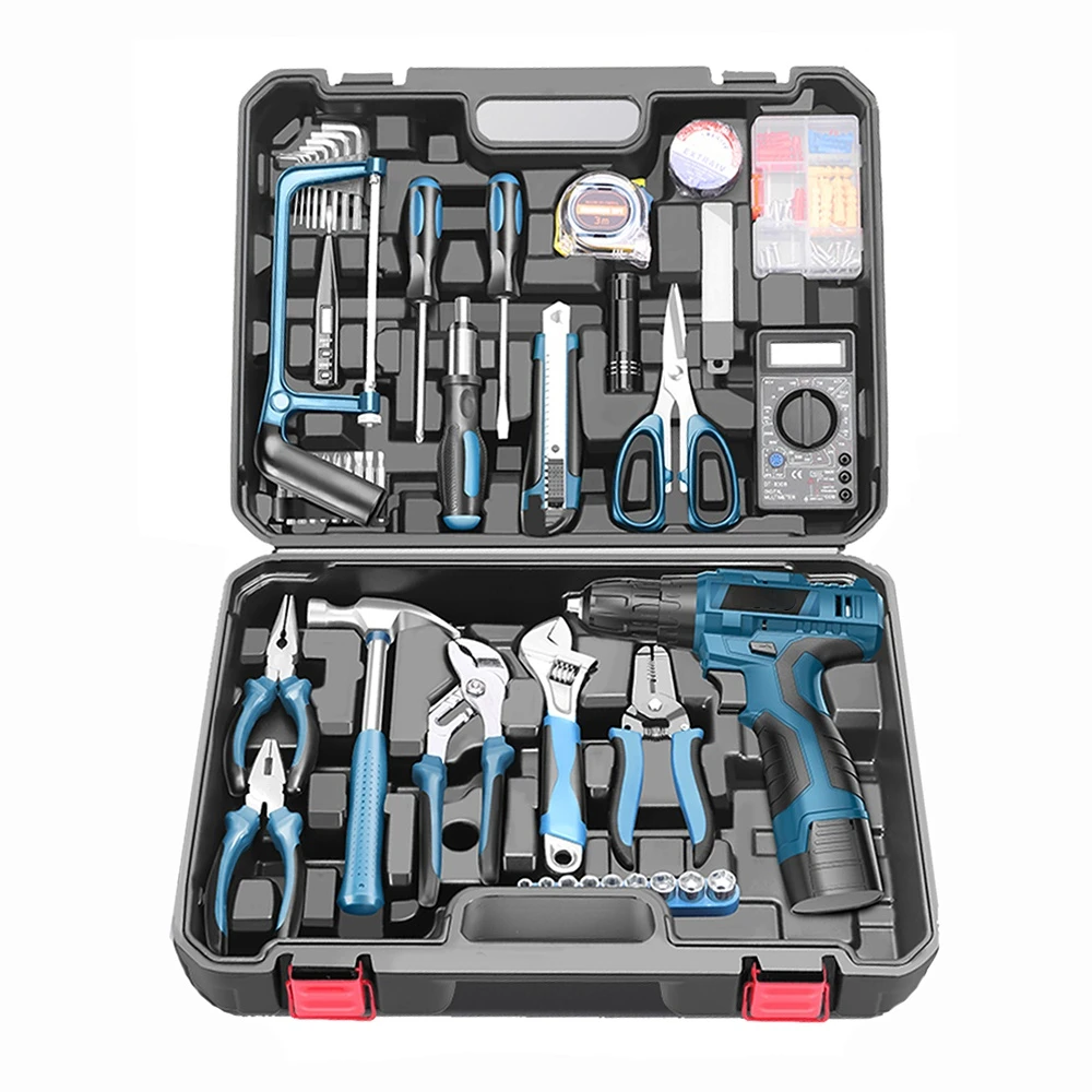 Household Electric Drill Hand Tool Set Hardware And Electrical Special Maintenance Multifunctional Woodworking Box Wall Plate
Household Electric Drill Hand Tool Set Hardware And Electrical Special Maintenance Multifunctional Woodworking Box Wall Plate