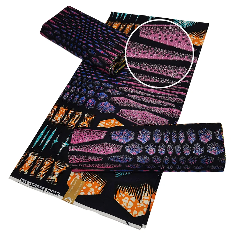 Newest African Glittering Golden Wax 100% Cotton Batik Fabric High Quality Soft Ankara Prints Fabrics Ghana Gold Wax HS0410
Newest African Glittering Golden Wax 100% Cotton Batik Fabric High Quality Soft Ankara Prints Fabrics Ghana Gold Wax HS0410