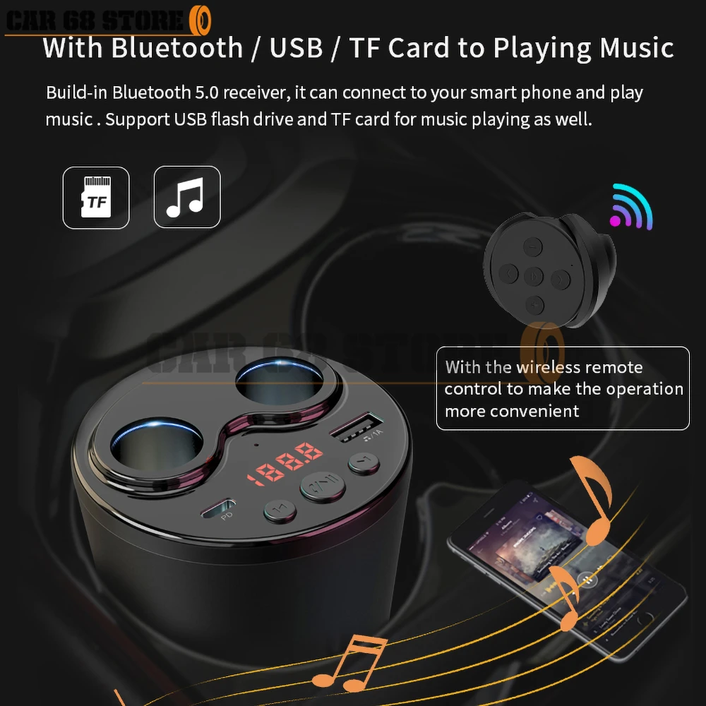 Автомобильный Bluetooth FM-трансмиттер 10 Вт, модулятор громкой связи, автомобильный комплект, в стиле чашки, двойной Разветвитель Прикуривателя, зарядное устройство USB
Автомобильный Bluetooth FM-трансмиттер 10 Вт, модулятор громкой связи, автомобильный комплект, в стиле чашки, двойной Разветвитель Прикуривателя, зарядное устройство USB