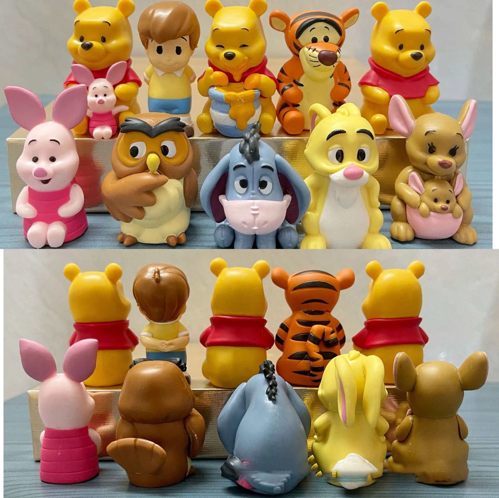 

10pcs Disney Winnie the Pooh Tigger Piggy Eeyore Collectible Model Figurine Cartoon Figures Doll Christmas Gift Toy for Children