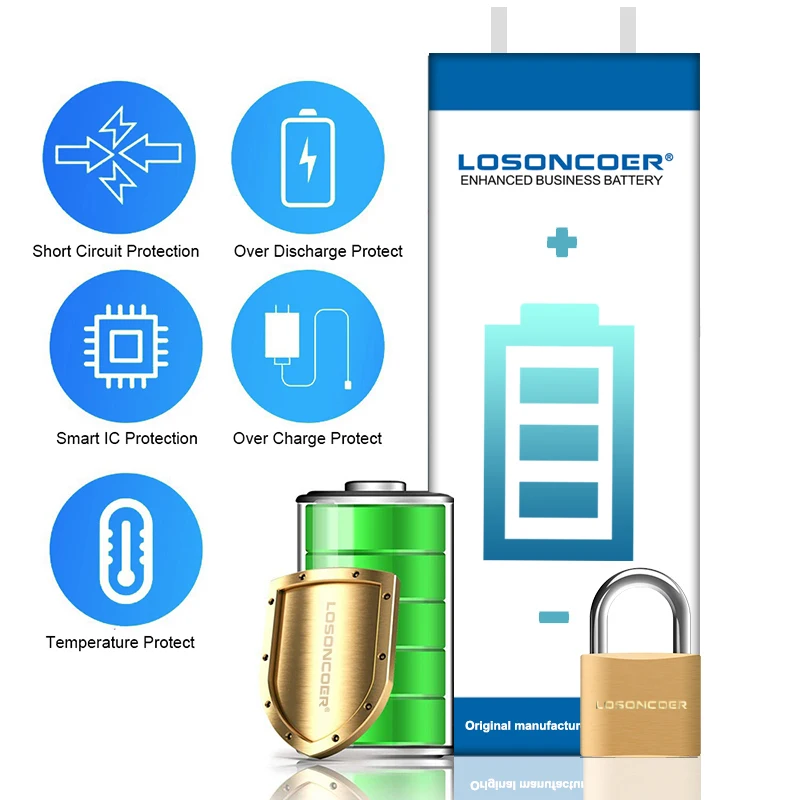 LOSONCOER S8 4750 мА · ч для телефона S 8 5 7 дюйма MTK6750 аккумулятор хорошего качества |