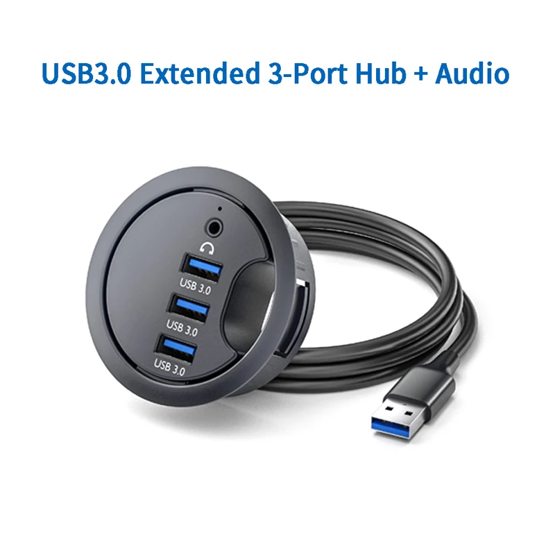 Desktop USB3.0 Extended 3port Hub Splitter Plus Audio Support Microphone Headset
Desktop USB3.0 Extended 3port Hub Splitter Plus Audio Support Microphone Headset