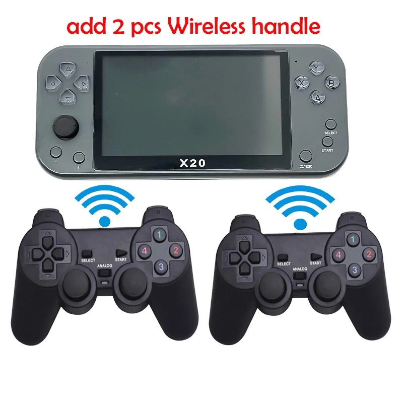 Новая портативная игровая консоль X20 в стиле ретро, выход HDMI 5,1 дюйма, поддерживает 10 эмульаторов, 10000 + игр, рождественские подарки для детей
Новая портативная игровая консоль X20 в стиле ретро, выход HDMI 5,1 дюйма, поддерживает 10 эмульаторов, 10000 + игр, рождественские подарки для детей
