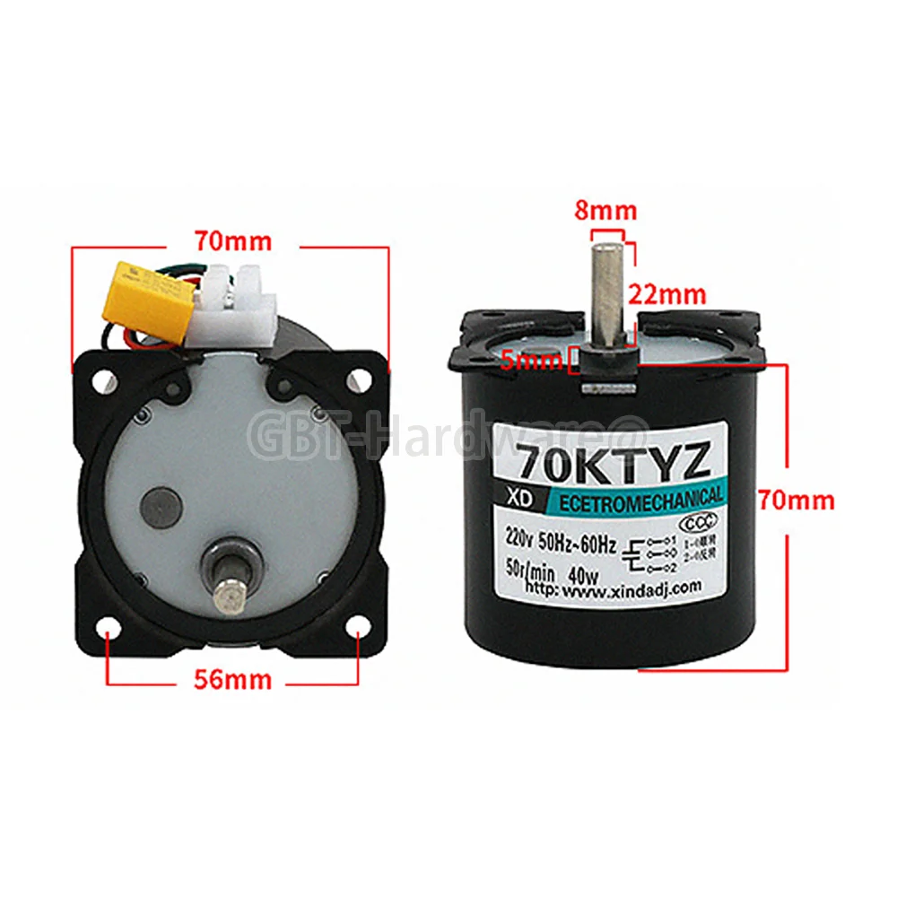 1PCS 40W Synchro Motor AC 220V Gear Motor 2.5RPM - 110RPM Permanent Magnet Motor 70KTYZ For Copiers Money Counting Machines
1PCS 40W Synchro Motor AC 220V Gear Motor 2.5RPM - 110RPM Permanent Magnet Motor 70KTYZ For Copiers Money Counting Machines