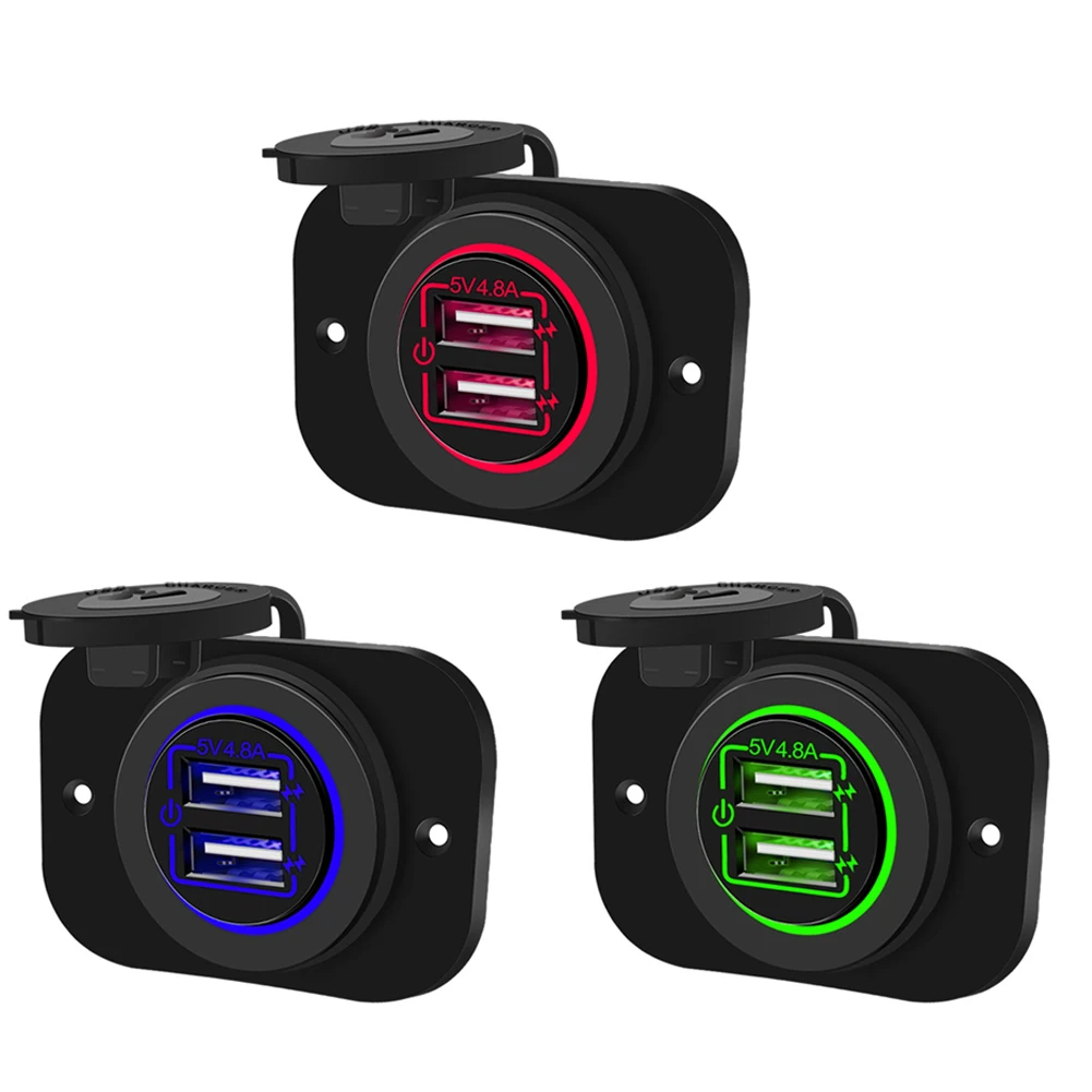 Dual Ports USB Socket Outlet +60cm Wire With 10A Fuse Fast Charger Socket Adapter Power Outlet Waterproof
Dual Ports USB Socket Outlet +60cm Wire With 10A Fuse Fast Charger Socket Adapter Power Outlet Waterproof