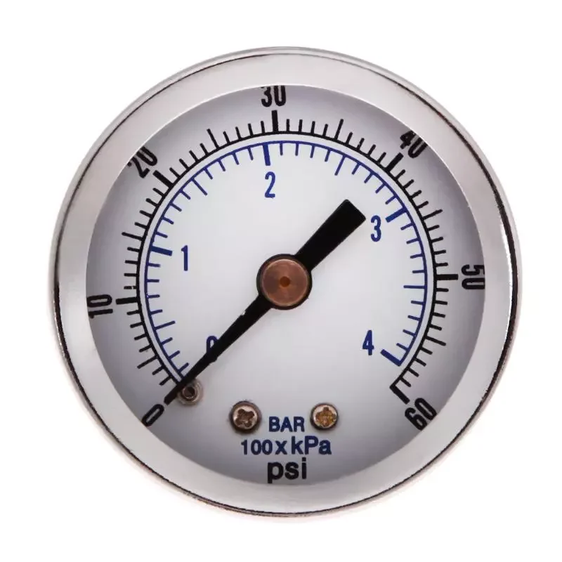NPT Mini Air Compressor Pressure Gauge Pressure Tester Hydraulic Vacuum Gauge 0-60 PSI Back Mount 1.5" Dial Plate Manometer
NPT Mini Air Compressor Pressure Gauge Pressure Tester Hydraulic Vacuum Gauge 0-60 PSI Back Mount 1.5" Dial Plate Manometer