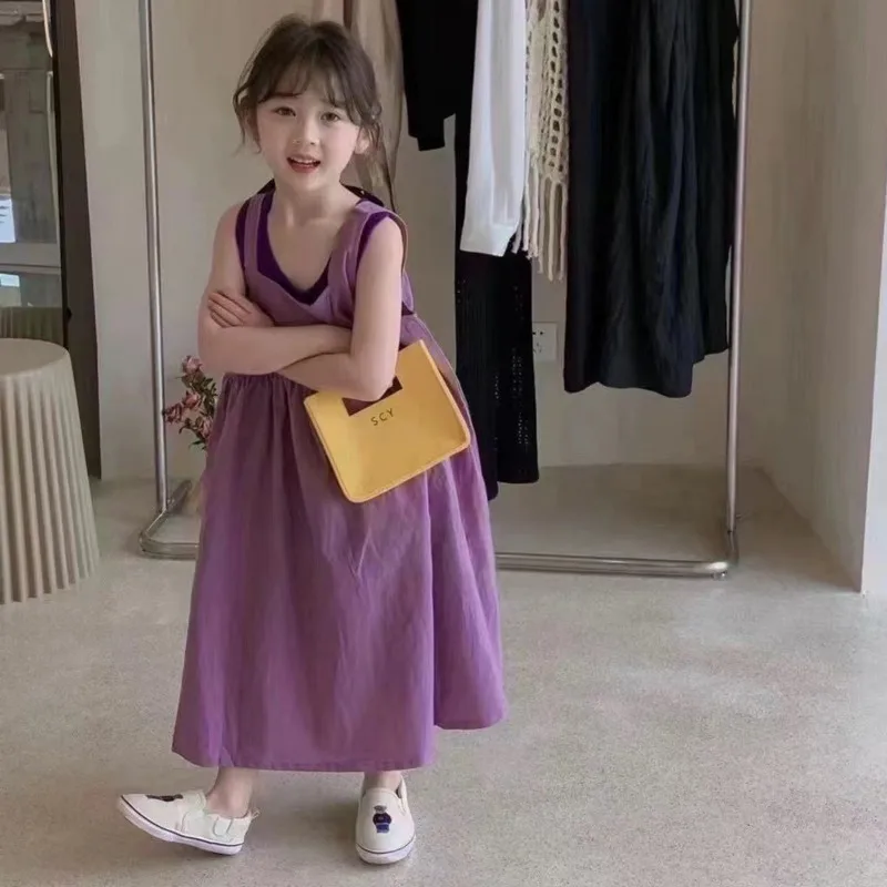 Skirt Summer Korean Suspender Dress Purple Vest Two-piece Small Mongolia Children Clothing Little Girls Princess Elegant Kids
Skirt Summer Korean Suspender Dress Purple Vest Two-piece Small Mongolia Children Clothing Little Girls Princess Elegant Kids