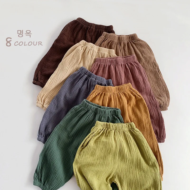 Брюки для маленьких мальчиков и девочек от 1 до 6 лет, хлопковые льняные брюки с защитой от комаров, детские брюки с кондиционированием воздуха, повседневные Летние
Брюки для маленьких мальчиков и девочек от 1 до 6 лет, хлопковые льняные брюки с защитой от комаров, детские брюки с кондиционированием воздуха, повседневные Летние