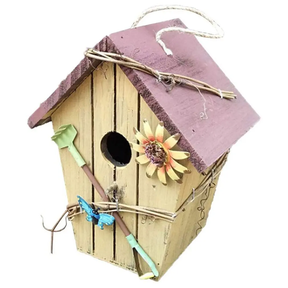 Hand-Painted Wooden Birdhouse Birds Living Nest Breeding Box House Garden Decoration Bird Shelter Nests Box Bug Room
Hand-Painted Wooden Birdhouse Birds Living Nest Breeding Box House Garden Decoration Bird Shelter Nests Box Bug Room