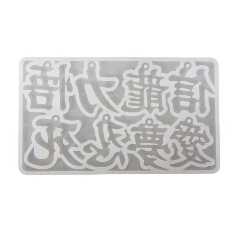 

Crystal Epoxy Resin Mold Chinese Characters Earrings Pendants Casting Silicone Mould DIY Crafts Jewelry Making Tools