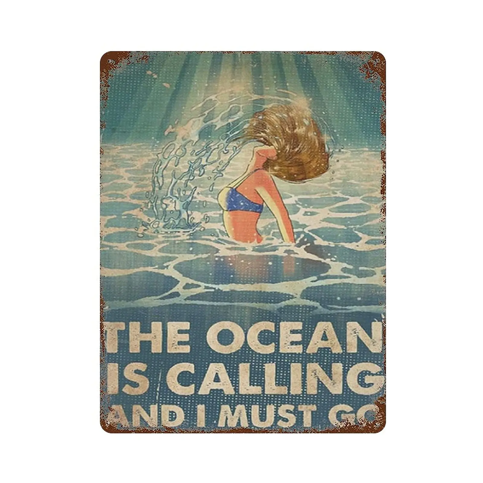 Retro Metal tin sign,Novelty Poster,Iron Painting,Swimming Tin Sign, The Ocean Is Calling And I Must Go Ideal, Summer Time Swimm
Retro Metal tin sign,Novelty Poster,Iron Painting,Swimming Tin Sign, The Ocean Is Calling And I Must Go Ideal, Summer Time Swimm