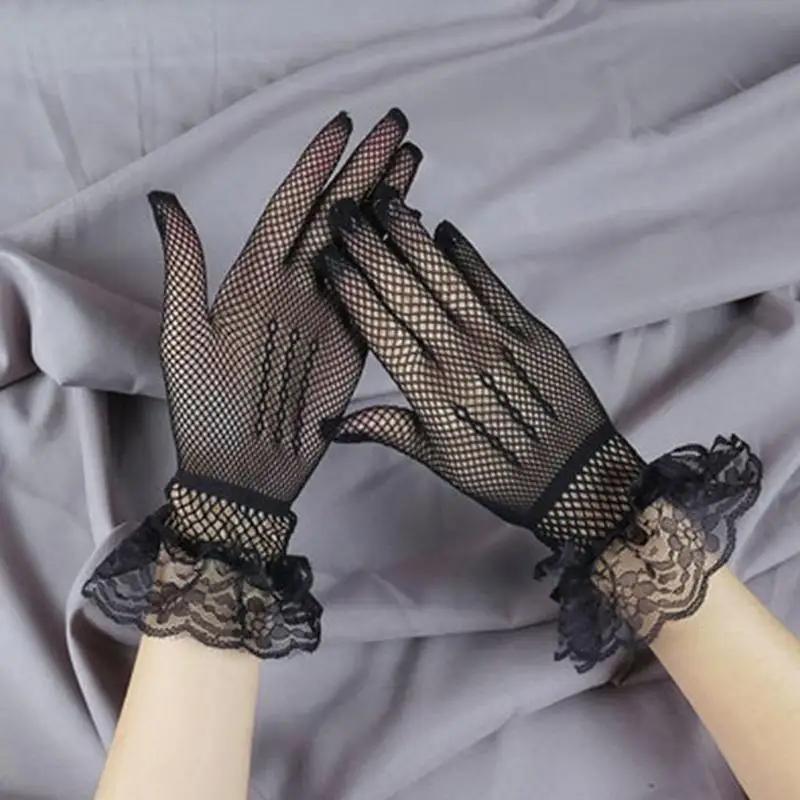 Women Lady Mesh Fishnet Gloves Sexy Lace Bowknot Wrist Evening Sunscreen 2022 Women Black White Driving Summer Gloves Party O2K2
Women Lady Mesh Fishnet Gloves Sexy Lace Bowknot Wrist Evening Sunscreen 2022 Women Black White Driving Summer Gloves Party O2K2
