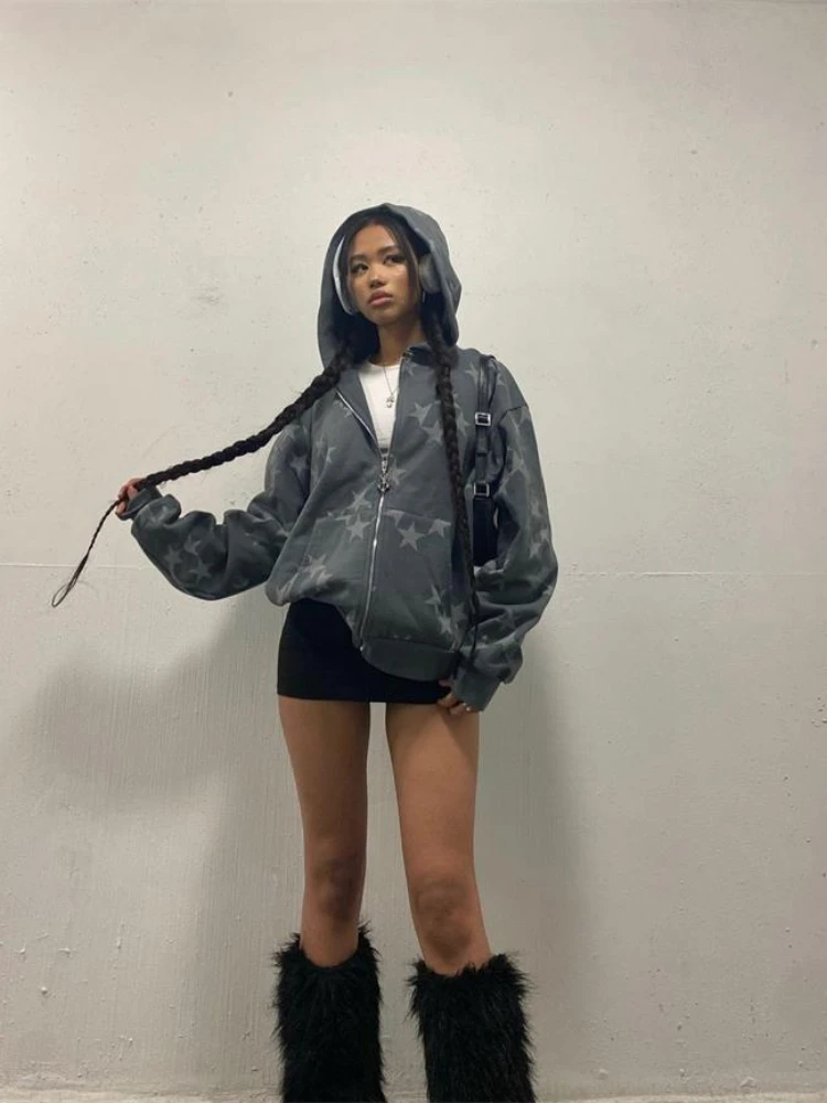 Vintage Fashion Star Graphic Coat Autumn Men Women Casual Long Sleeve Zip Hoodie Jacket Oversize Streetwear Y2K Pullover 2022
Vintage Fashion Star Graphic Coat Autumn Men Women Casual Long Sleeve Zip Hoodie Jacket Oversize Streetwear Y2K Pullover 2022