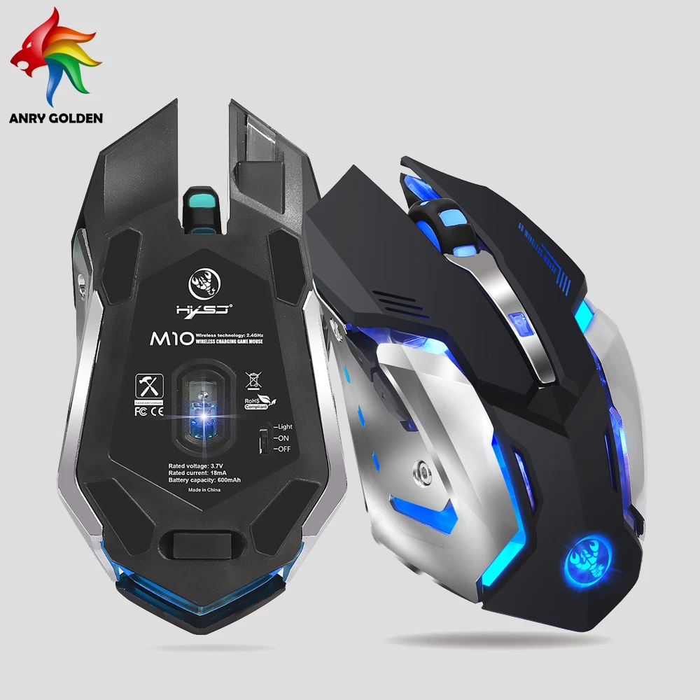 M10 Rechargeable Wireless Mouse for Laptop 2.4G Computer Mouse Cordless Optical Mice RGB Glow with USB Receiver 600mAh Battery
M10 Rechargeable Wireless Mouse for Laptop 2.4G Computer Mouse Cordless Optical Mice RGB Glow with USB Receiver 600mAh Battery