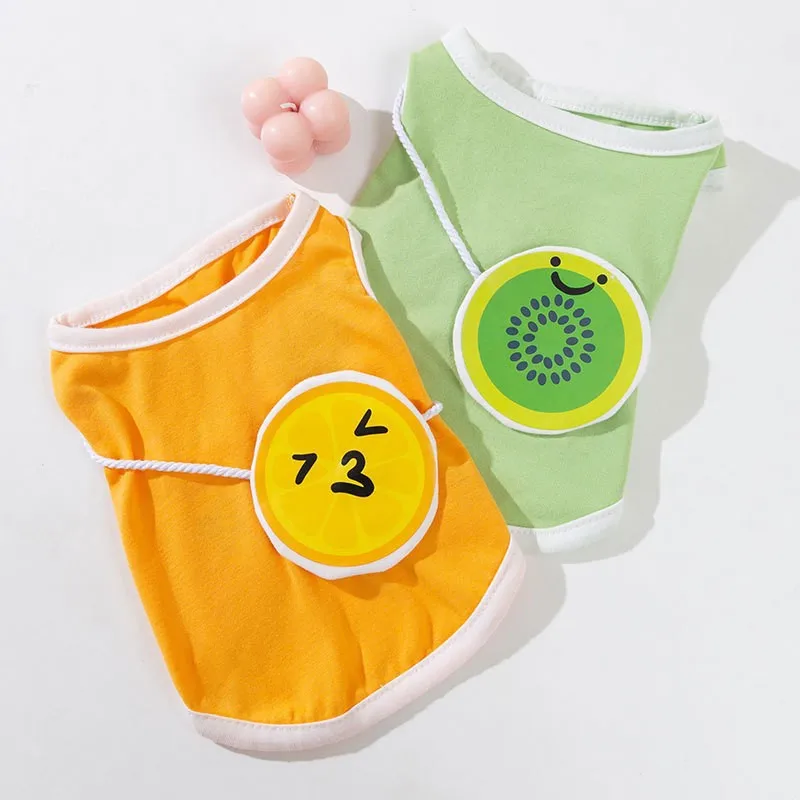 Fruit Oblique Backpack Pet Vest Small and Medium-sized Dogs Summer Clothes Teddy Cool Pullover Than Bear Fashion T-shirt
Fruit Oblique Backpack Pet Vest Small and Medium-sized Dogs Summer Clothes Teddy Cool Pullover Than Bear Fashion T-shirt