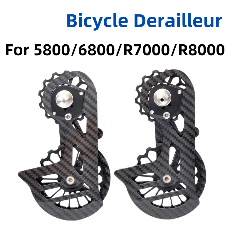 Bicycle Carbon Fiber Rear Derailleur Pulley Guide Big Wheel Jockey Set for 105 R7000 R8000 Road Bike 13T 18T Cycling Parts
Bicycle Carbon Fiber Rear Derailleur Pulley Guide Big Wheel Jockey Set for 105 R7000 R8000 Road Bike 13T 18T Cycling Parts