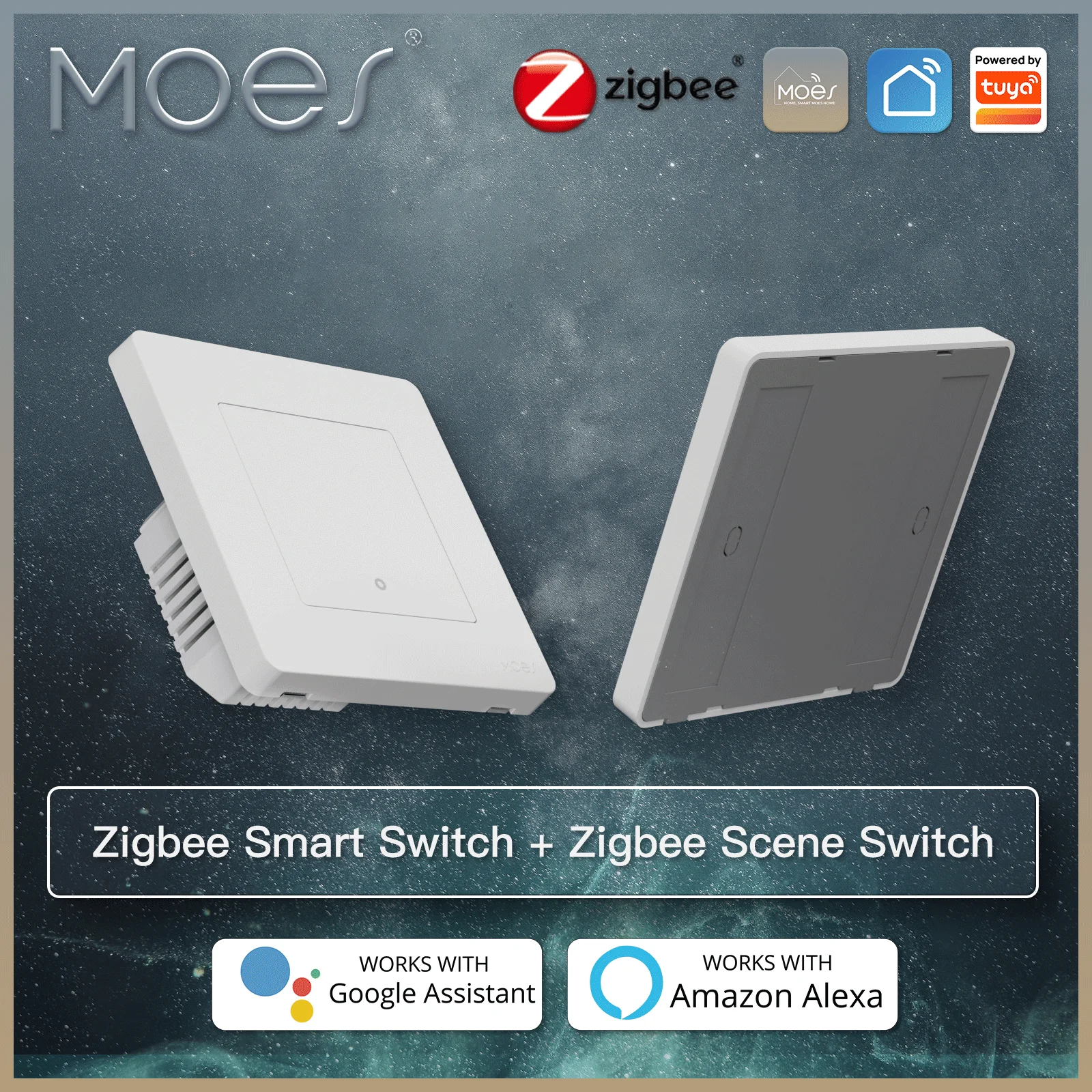 MOES New Star Ring Tuya Smart ZigBee3.0 Push Button Switch/Scene Switch Smart Life APP Remote Control Work with Alexa Google
MOES New Star Ring Tuya Smart ZigBee3.0 Push Button Switch/Scene Switch Smart Life APP Remote Control Work with Alexa Google