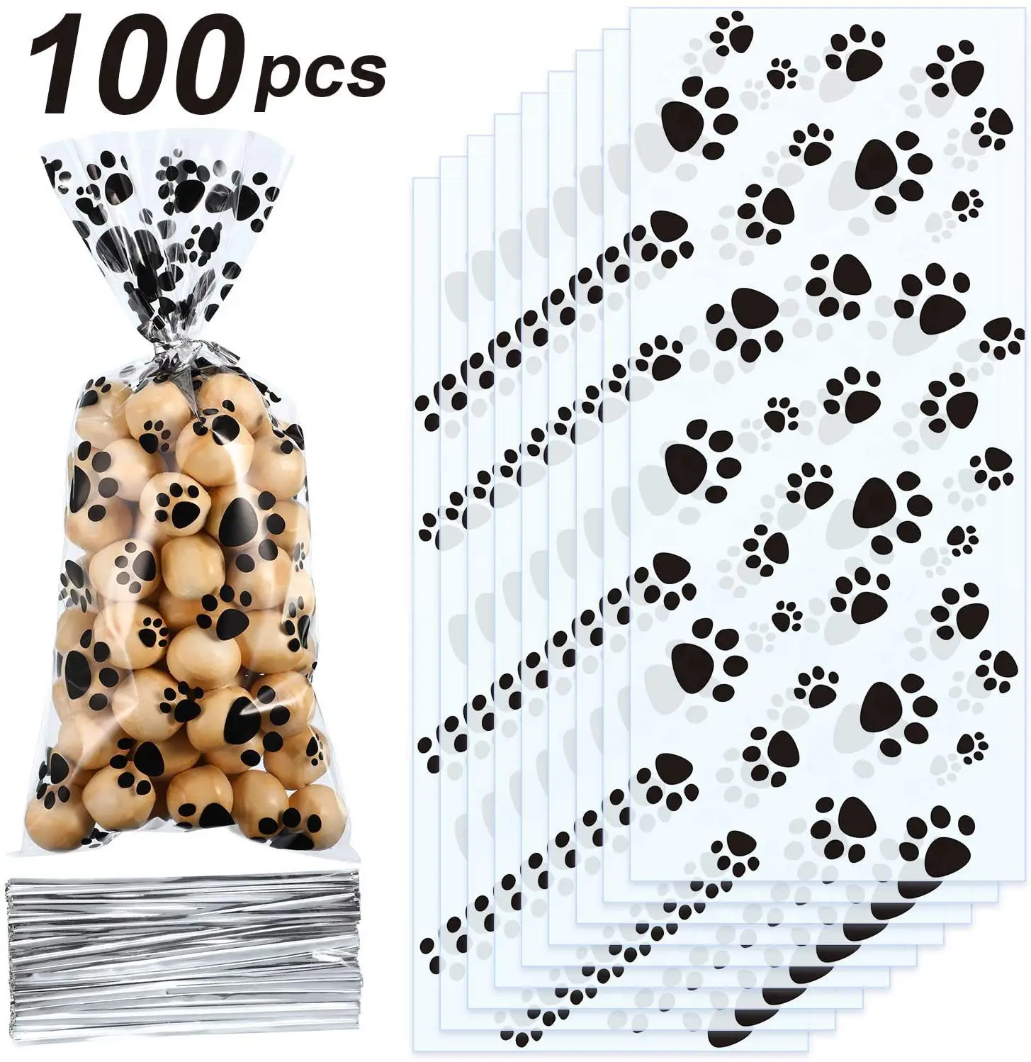 Baking biscuit flat pocket puppy paw print pattern candy bag disposable cellophane bag party snack packaging bag
Baking biscuit flat pocket puppy paw print pattern candy bag disposable cellophane bag party snack packaging bag
