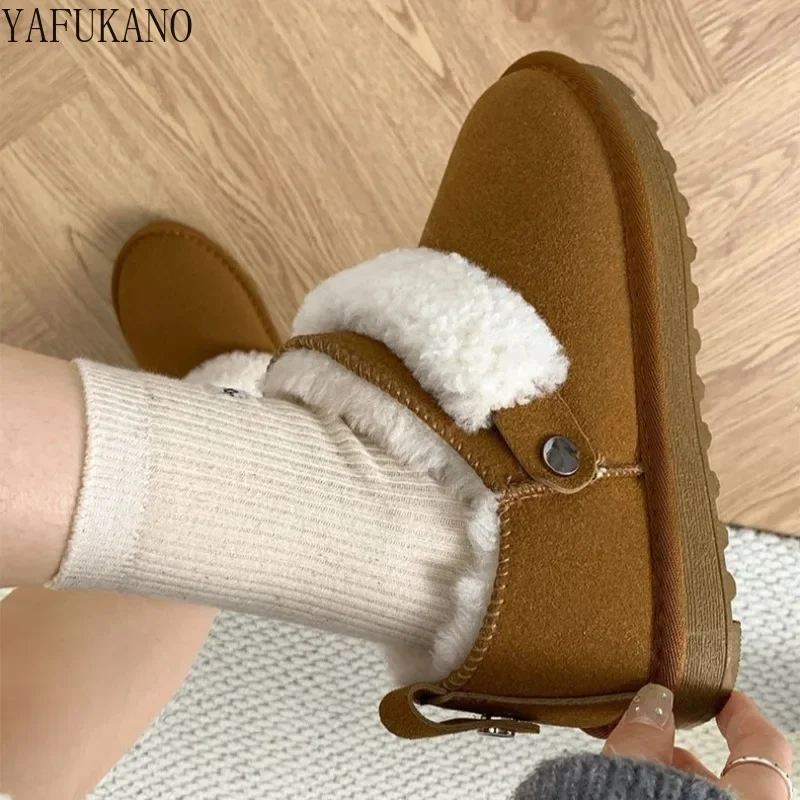 Женские ботильоны для снежной погоды, новинка зимы 2023, брендовые меховые теплые ботинки на плоской подошве, модные повседневные женские ботинки на толстой подошве
Женские ботильоны для снежной погоды, новинка зимы 2023, брендовые меховые теплые ботинки на плоской подошве, модные повседневные женские ботинки на толстой подошве